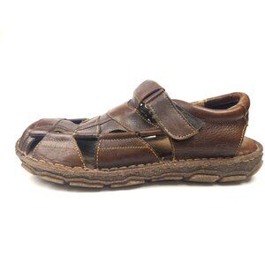 Born Cabot III 3 Brown Leather Fisherman Slingback Sandals Mens Sz 11/45
